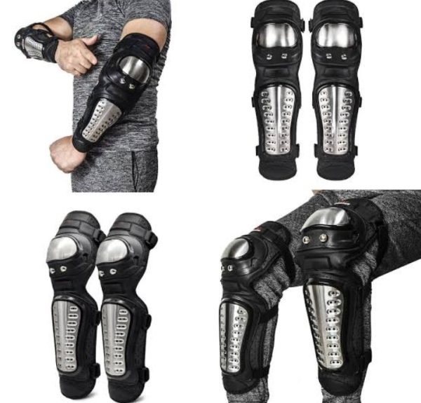probiker knee and elbow guards/ protective steel knee guards