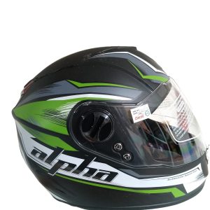 Aaron Alpha Full Face Helmet with Transparent Visor (Black)