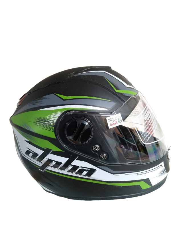 Aaron Alpha Full Face Helmet with Transparent Visor (Black)