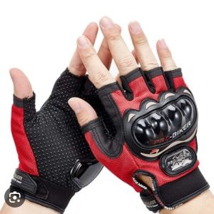 Probiker Half Finger Motorcycle Riding Gloves (Black,red,blue)
