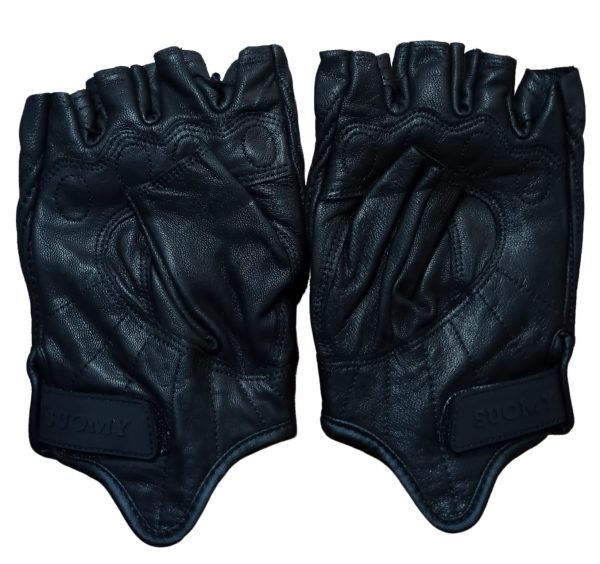 Leather Half-Finger Riding Gloves - Image 3