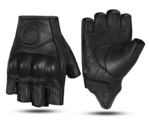 Leather Half-Finger Riding Gloves