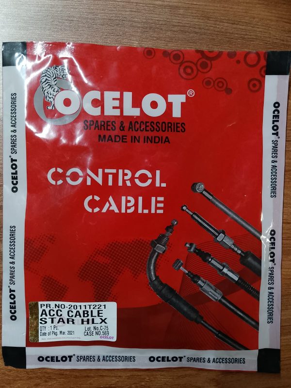 Tvs Hlx 125cc/150cc Throttle cable/Accelerator Cable -Ocelot - Image 2