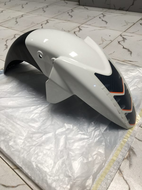 Tvs RTR Apache White Fender Front/Mudguard - Image 2