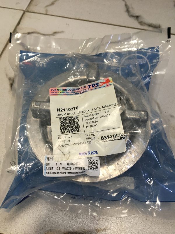 Tvs Hlx Star 100cc Drum Rear Sprocket MTG Machined - Image 3