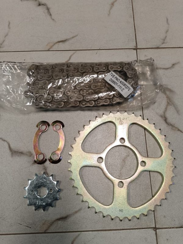 TVS HLX 100cc Chain & Sprocket kit (Drive set) -N8320100