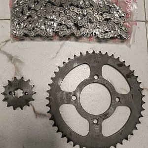 TVS HLX 150cc 4-GEAR CHAIN AND SPROCKET (Drive Set) OCELOT